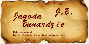Jagoda Bunardžić vizit kartica
